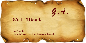 Gáti Albert névjegykártya
