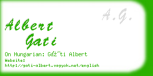 albert gati business card